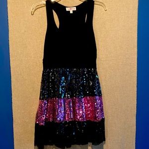 Black & Pink sequin dress